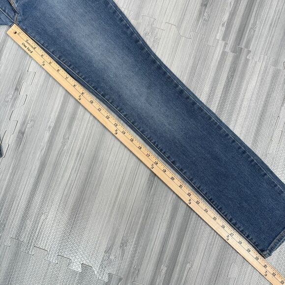 Bullhead Mid Rise Y2K Skinny Jeans Distressed Blue Juniors 5 - Picture 12 of 13
